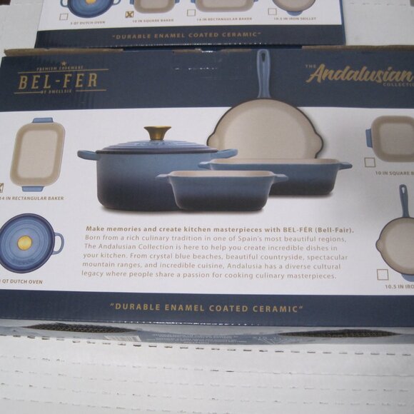 2 NEW Double Coated Ceramic Casseroles BEL-FER - Picture 4 of 4